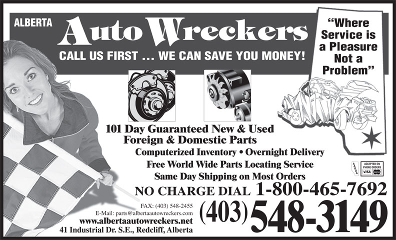 Alberta Auto Wreckers (1-800-465-7692) - Display Ad -