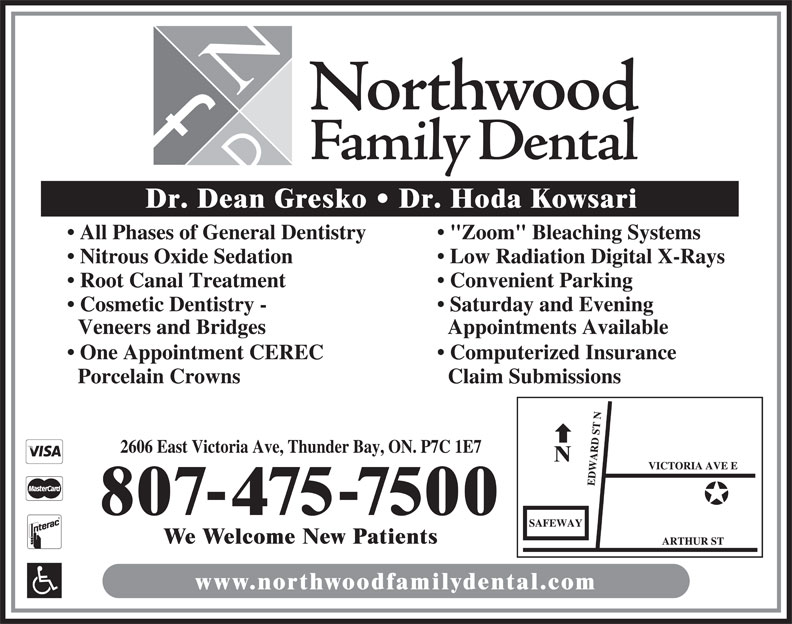 Northwood Family Dental 2606 Victoria Ave E, Thunder Bay, ON