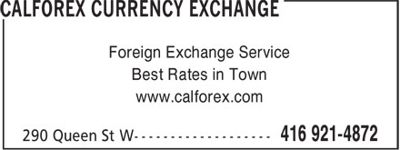 Calforex currency exchange-toronto