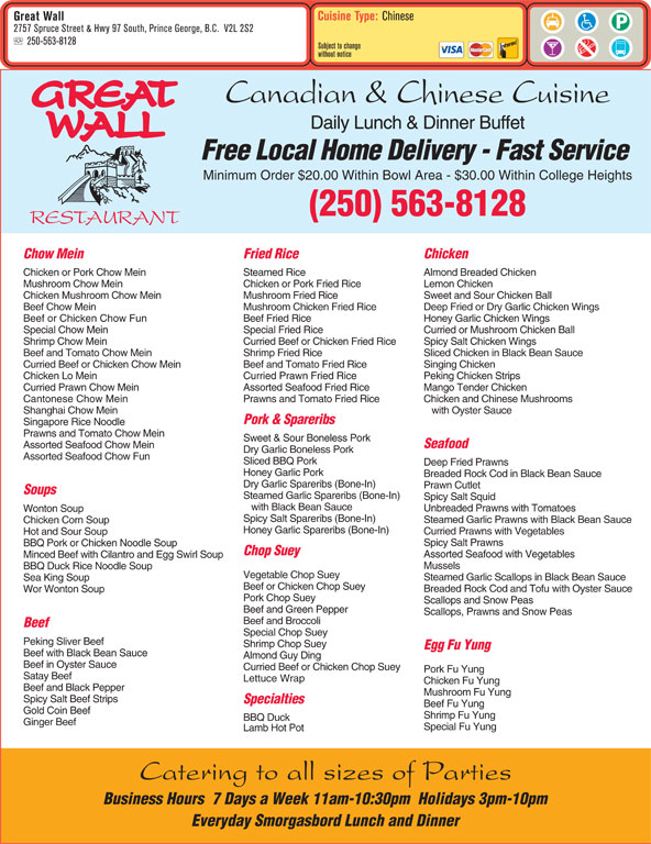 Chinese Food Delivery Prince George Chinese Food Delivery Prince George